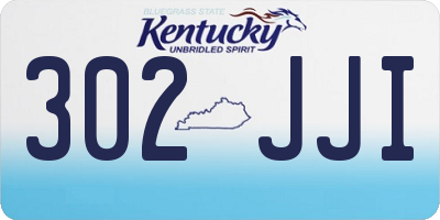 KY license plate 302JJI