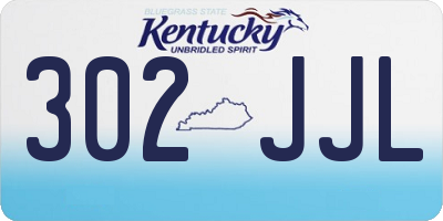 KY license plate 302JJL