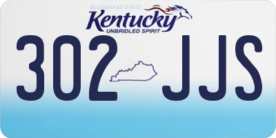 KY license plate 302JJS