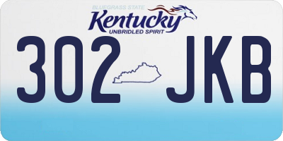 KY license plate 302JKB