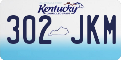 KY license plate 302JKM