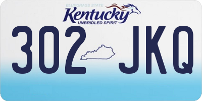 KY license plate 302JKQ