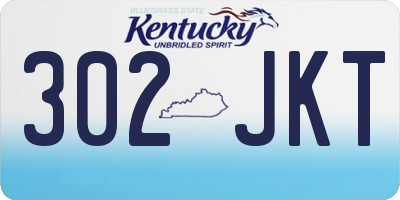 KY license plate 302JKT