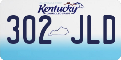 KY license plate 302JLD