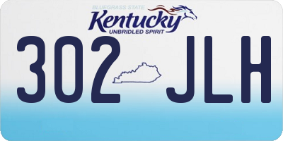 KY license plate 302JLH