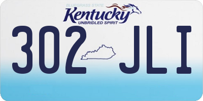 KY license plate 302JLI