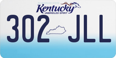 KY license plate 302JLL