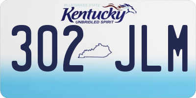 KY license plate 302JLM