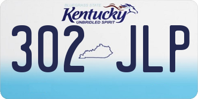 KY license plate 302JLP