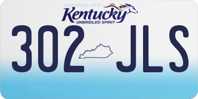 KY license plate 302JLS