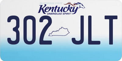 KY license plate 302JLT
