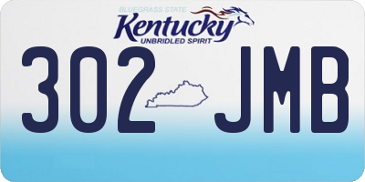 KY license plate 302JMB