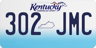 KY license plate 302JMC