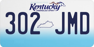 KY license plate 302JMD