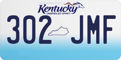 KY license plate 302JMF