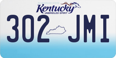 KY license plate 302JMI