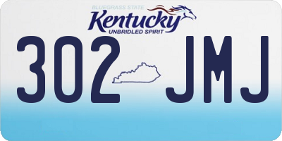 KY license plate 302JMJ