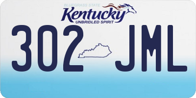 KY license plate 302JML