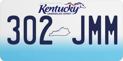 KY license plate 302JMM
