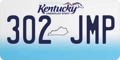 KY license plate 302JMP