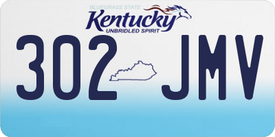 KY license plate 302JMV