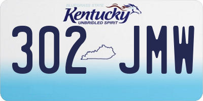 KY license plate 302JMW