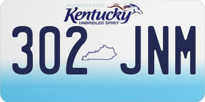 KY license plate 302JNM