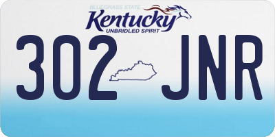 KY license plate 302JNR