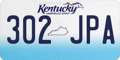 KY license plate 302JPA