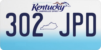 KY license plate 302JPD