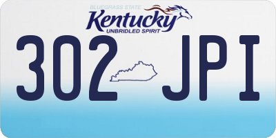 KY license plate 302JPI