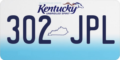 KY license plate 302JPL