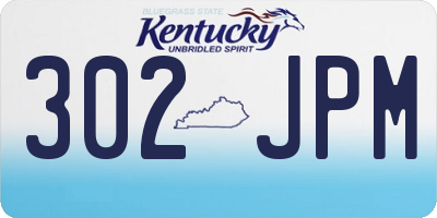 KY license plate 302JPM