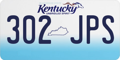 KY license plate 302JPS