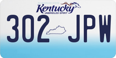 KY license plate 302JPW
