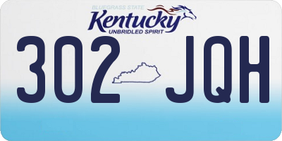 KY license plate 302JQH
