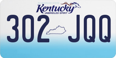 KY license plate 302JQQ