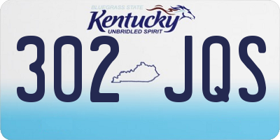 KY license plate 302JQS