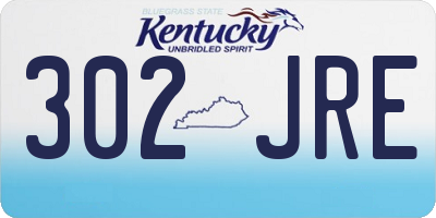 KY license plate 302JRE