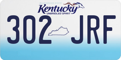 KY license plate 302JRF