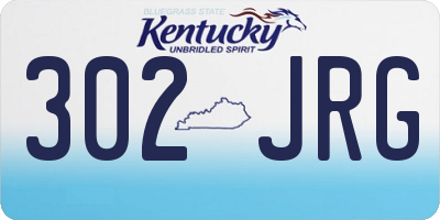 KY license plate 302JRG