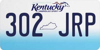 KY license plate 302JRP
