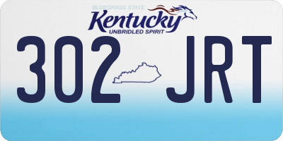 KY license plate 302JRT