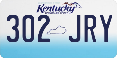 KY license plate 302JRY