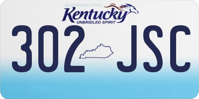 KY license plate 302JSC