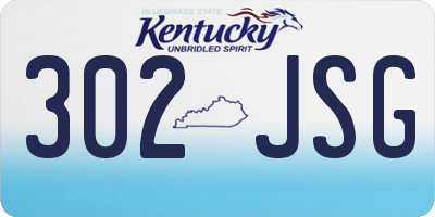 KY license plate 302JSG