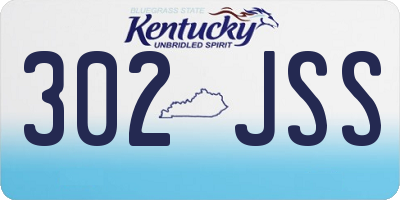 KY license plate 302JSS