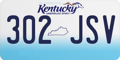 KY license plate 302JSV