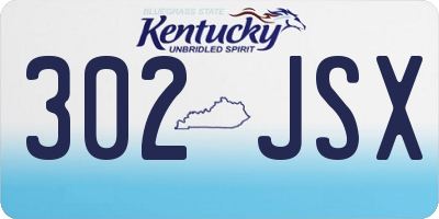 KY license plate 302JSX