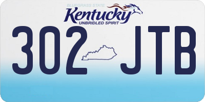 KY license plate 302JTB